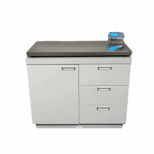 Petlift 42 inch millwork cabinet with stainless scale top