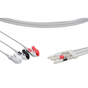 DIN 3-lead ECG leadwire grabber / pinch style for Veterinary & Animal monitoring use