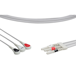 ECG DIN 3-Lead Electrodes Snap Style for Veterinary & Animal Use