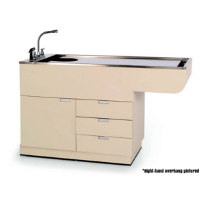 Veterinary Bi-Level Wet Table with Cabinet