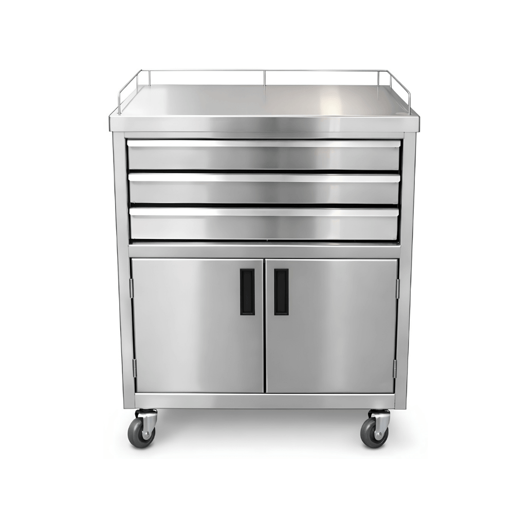 Stainless Anesthesia Supply Cart