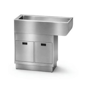 Stainless Cabinet Bi-Level Wet Table w Knee Space