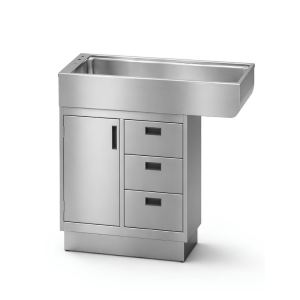 Stainless Cabinet Style Wet Table with Knee Space