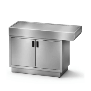 Stainless Cabinet Treatment Table - Marine Top & Knee Space
