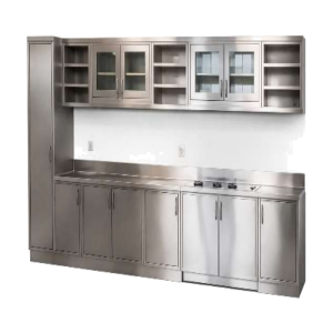 Stainless steel cabinets and shelving