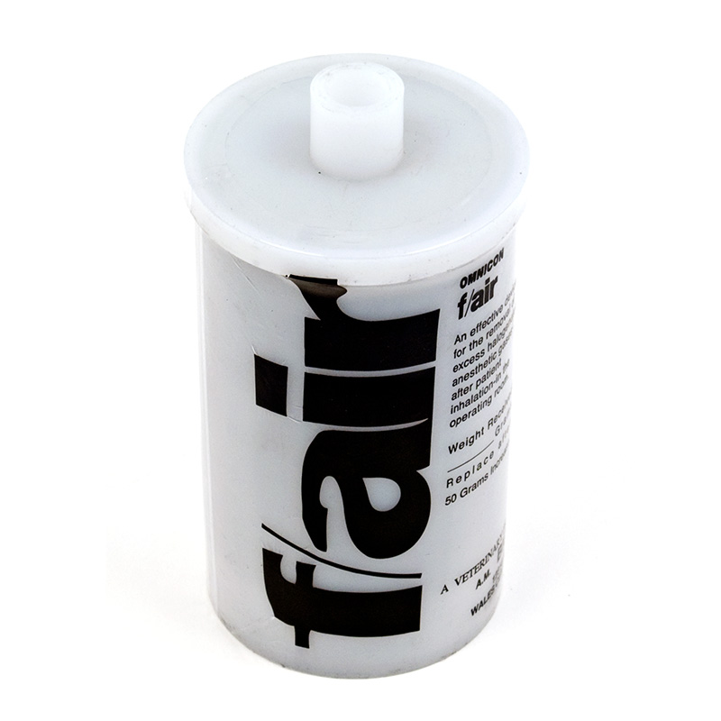 Dispomed F/AIR charcoal filter for veterinary anesthesia waste-gas capture